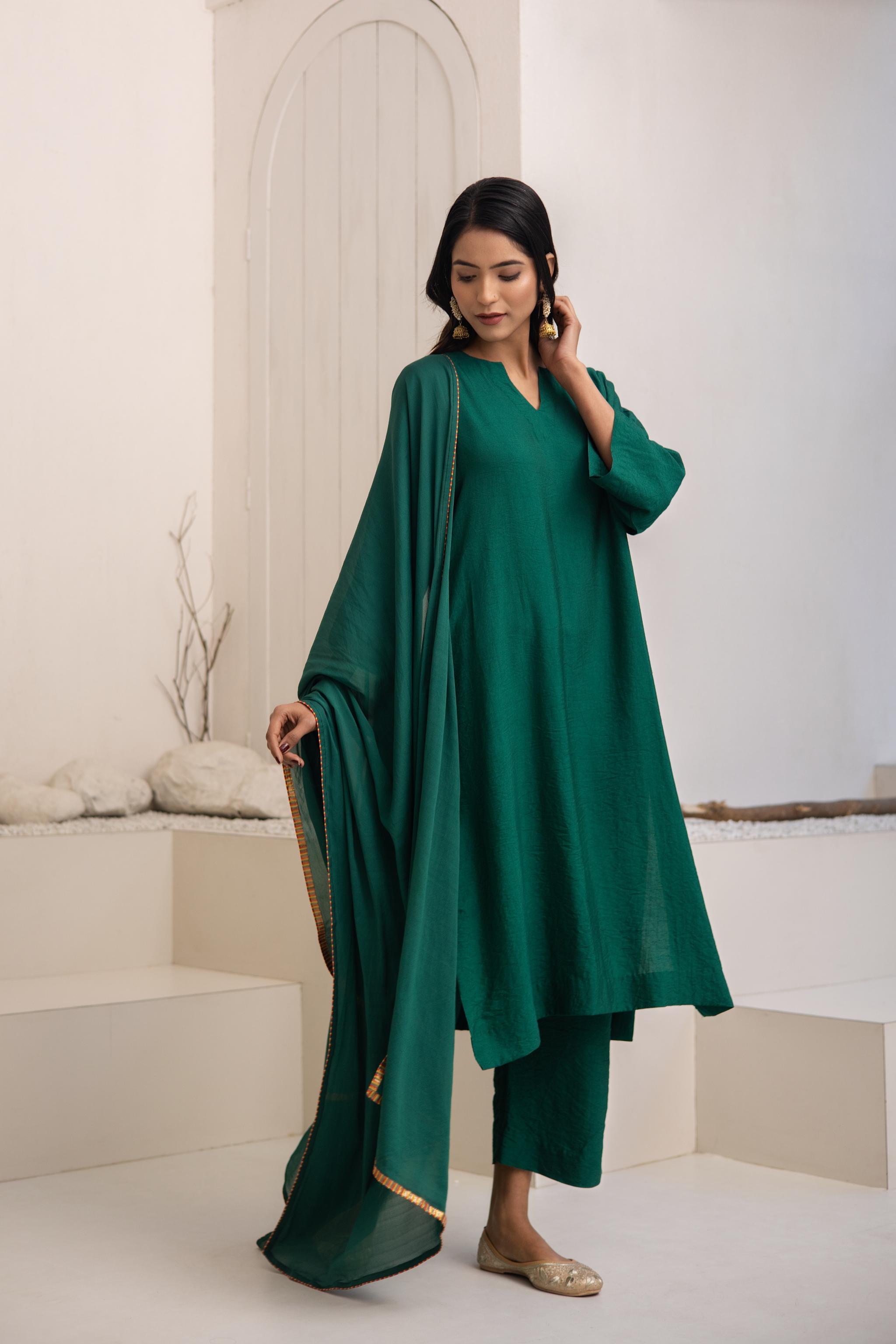 Ganga Cotton Silk Kurta Set