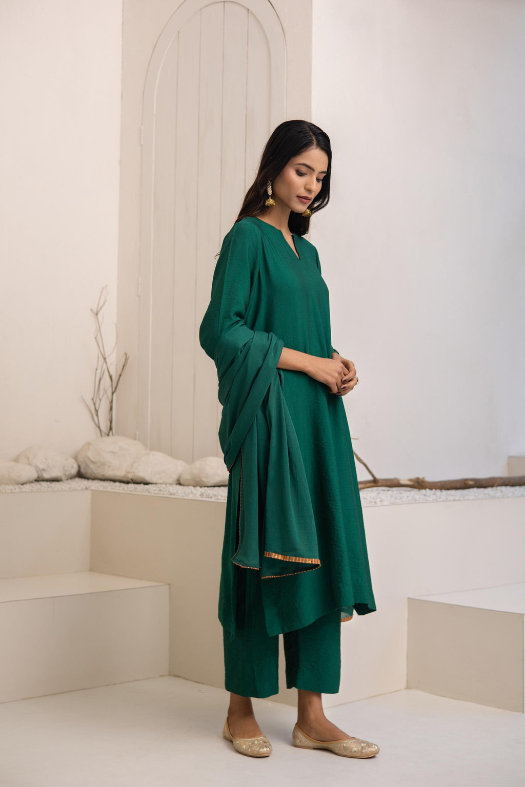 Ganga Cotton Silk Kurta Set