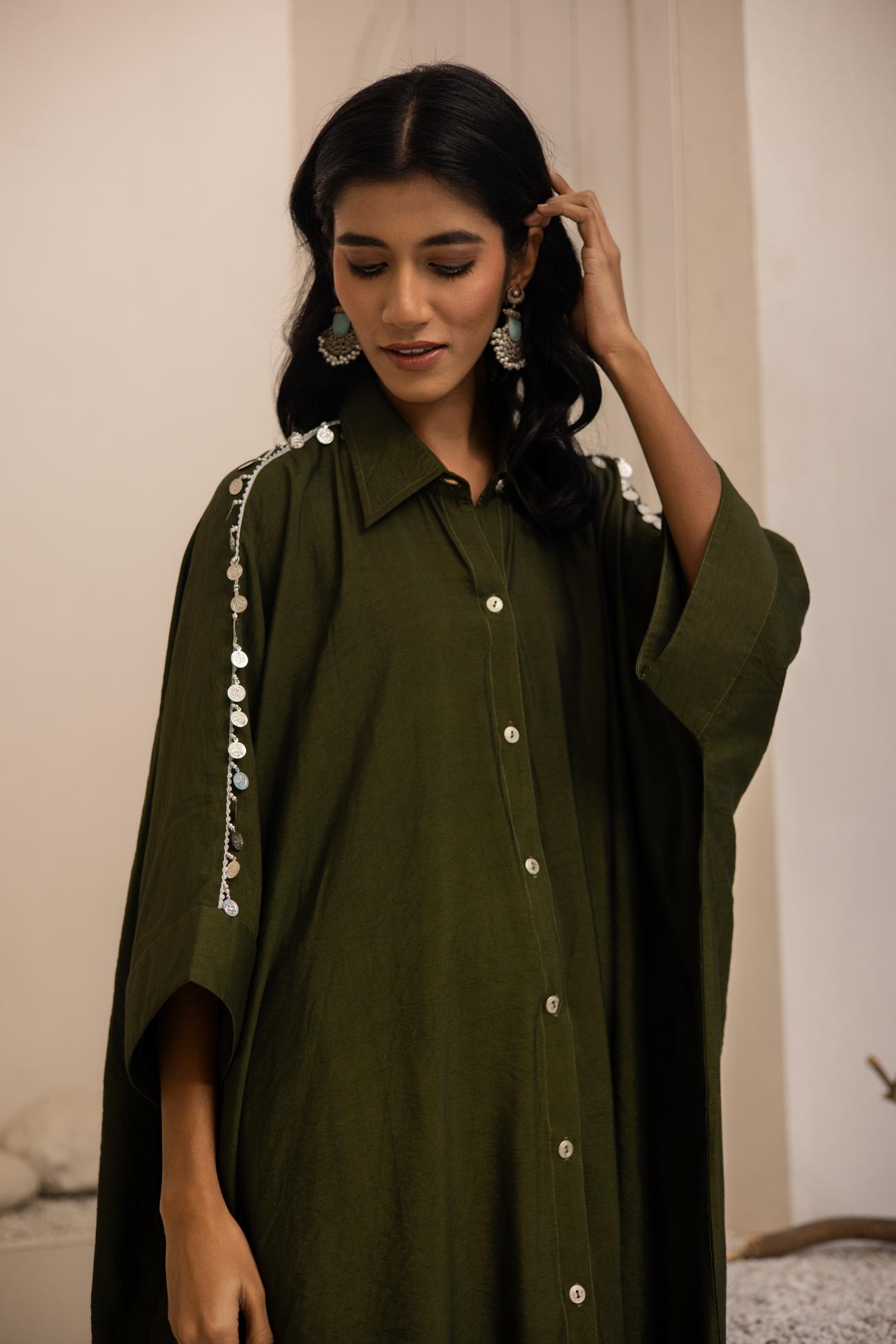 Safar Cotton Silk Shirt Kaftan Set