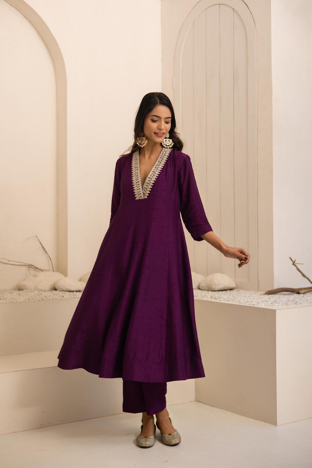 Jamuni Dola Silk Anarkali Set