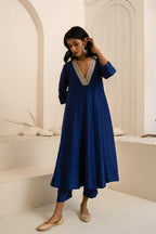 Neel Dola Silk Anarkali Set