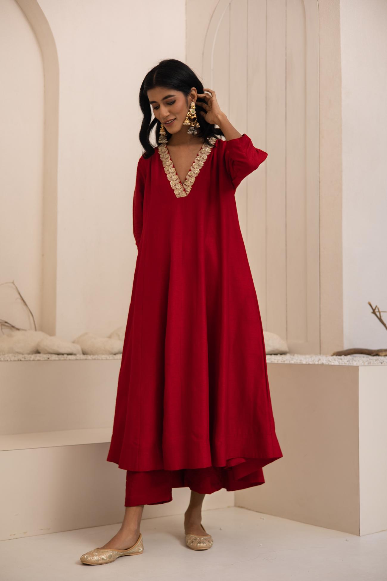 Reet Dola Silk Anarkali Set