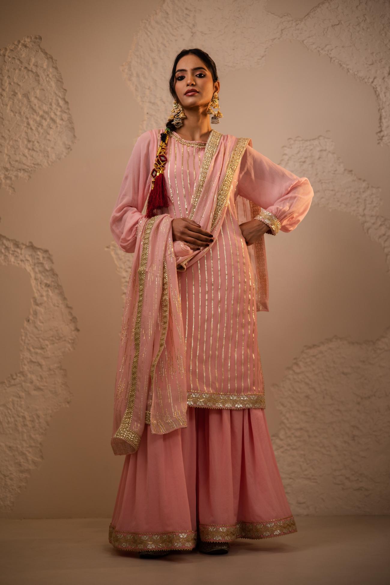 Raas Chinon Chiffon Sharara Set