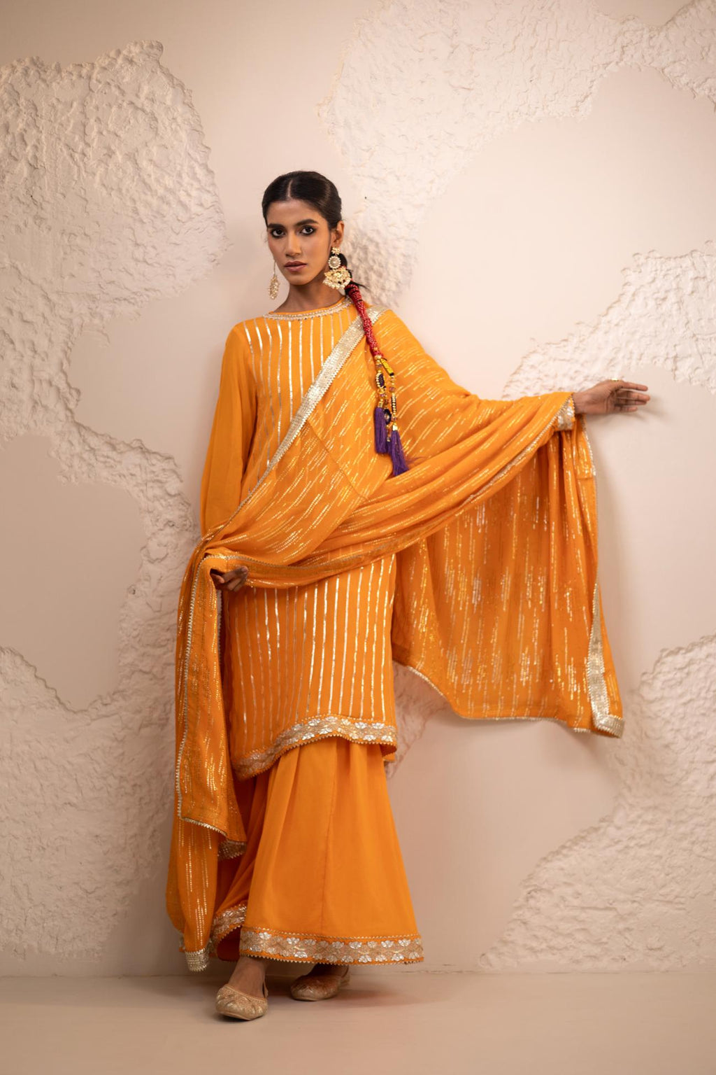 Shagun Chinon Chiffon Sharara Set