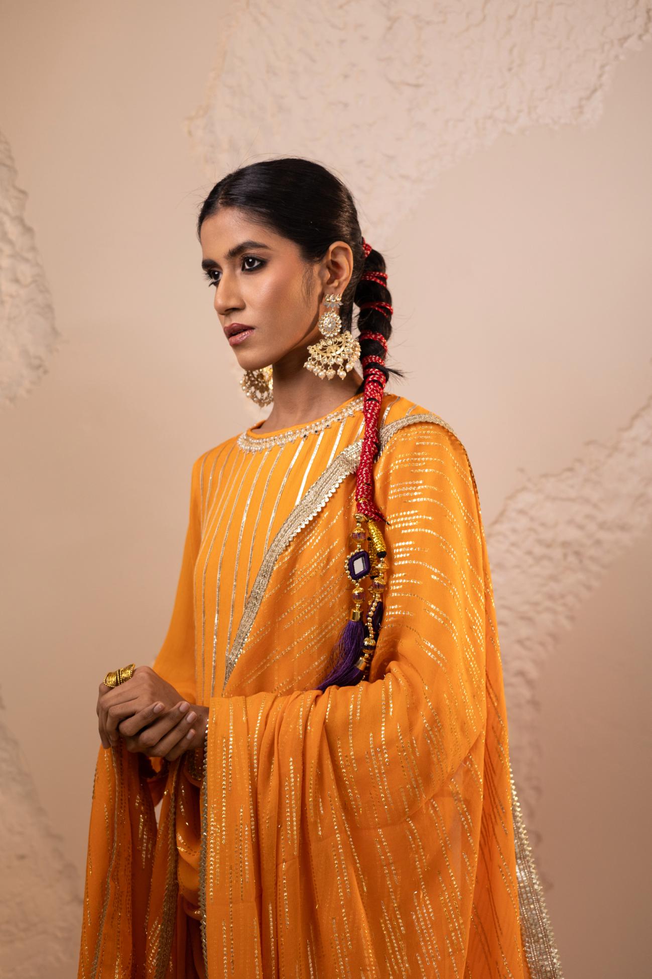 Shagun Chinon Chiffon Sharara Set