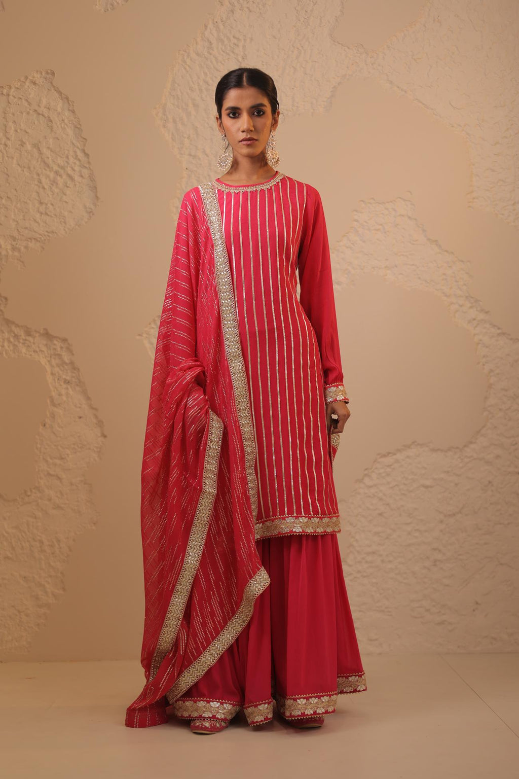 Shaam Chinon Chiffon Sharara Set