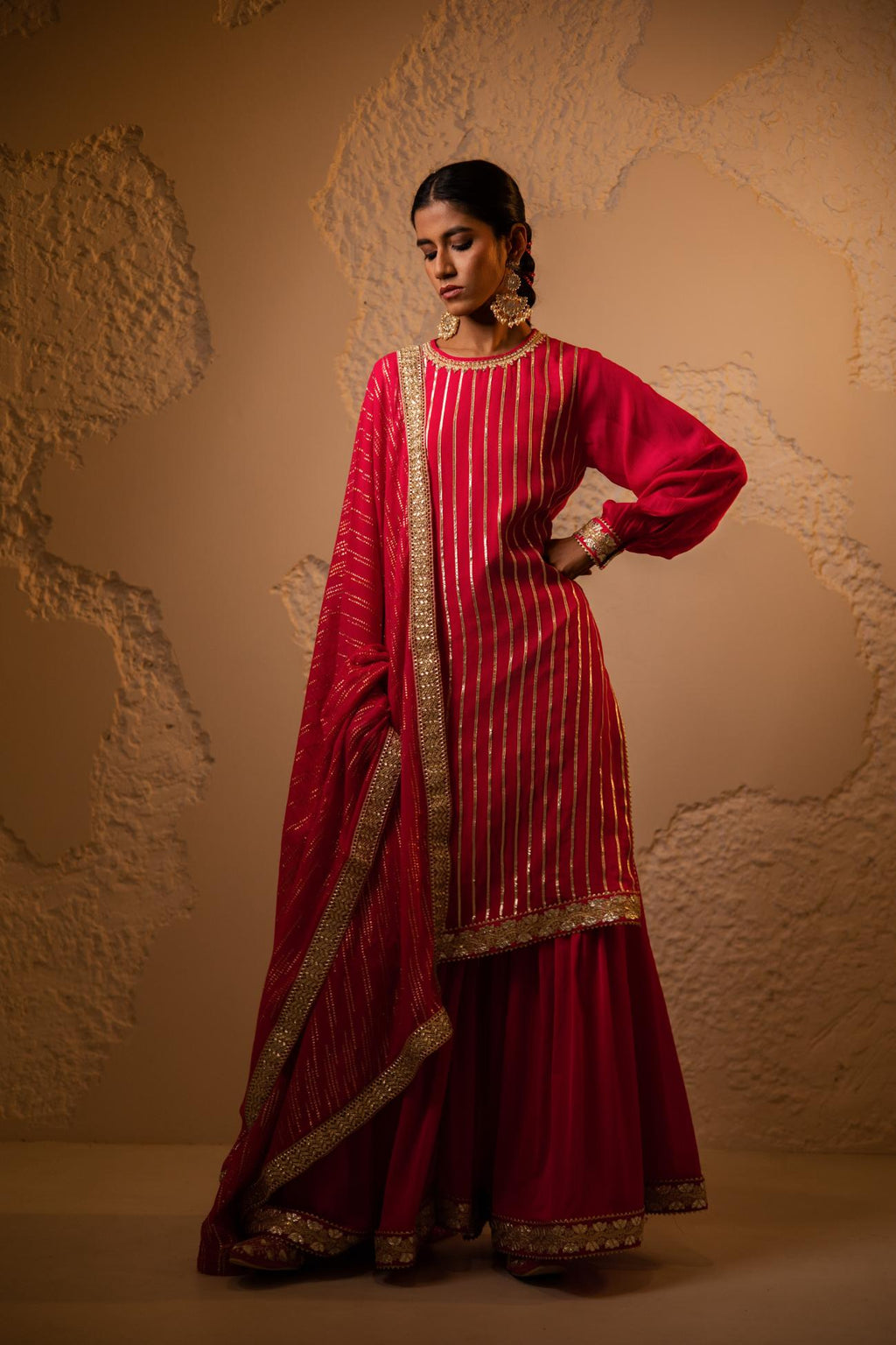 Shaam Chinon Chiffon Sharara Set
