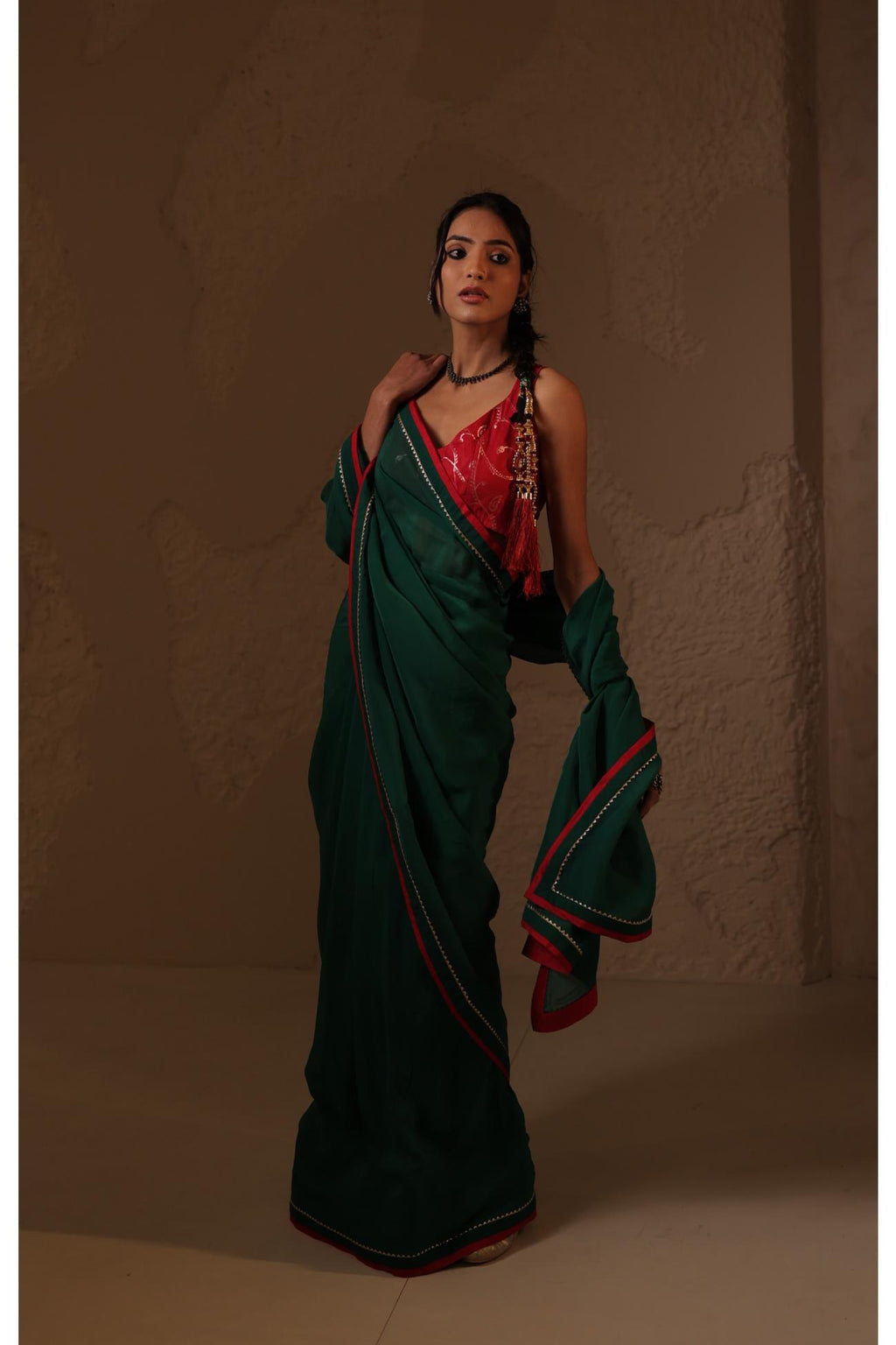 Gulaal Organza Saree Set