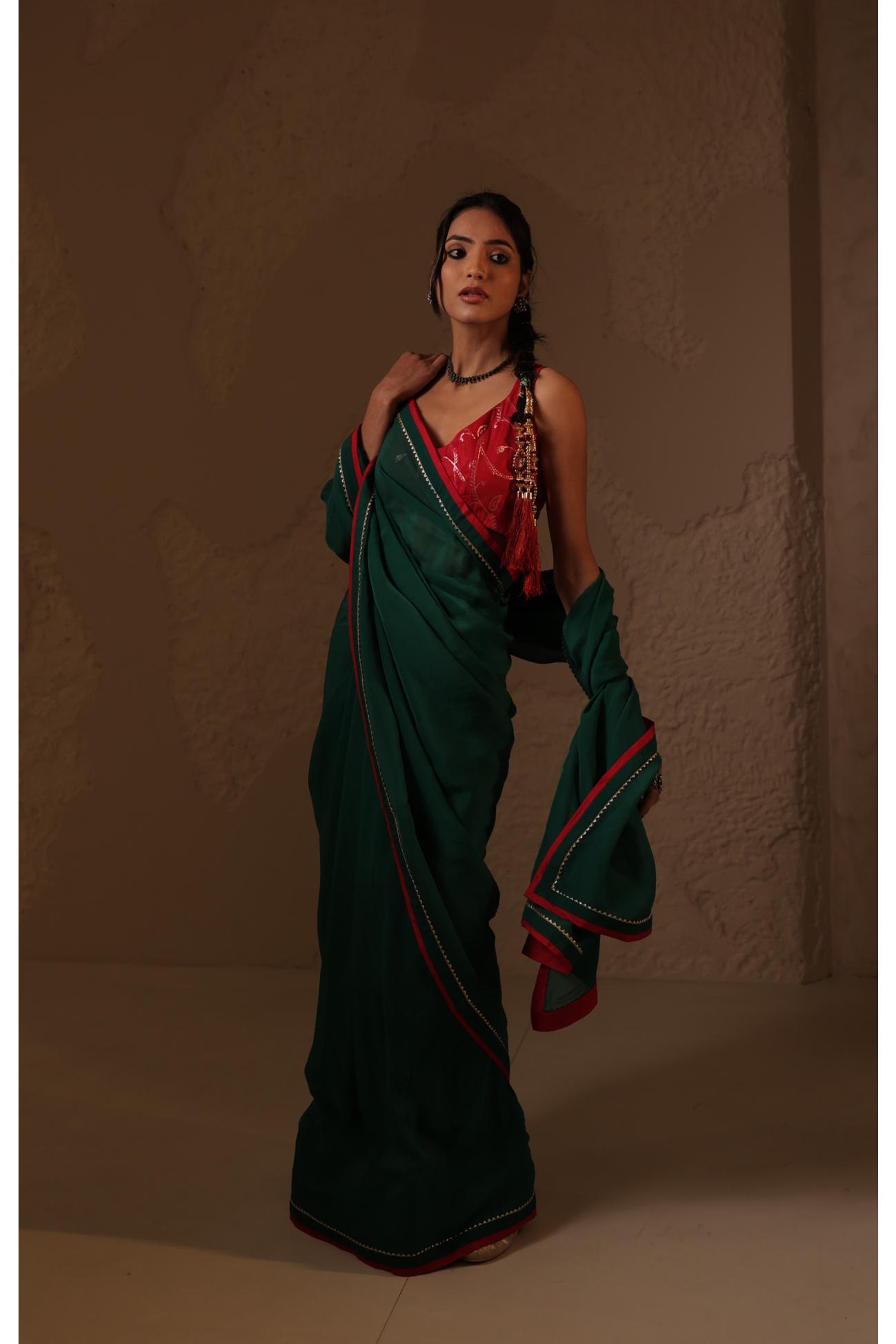 Gulaal Organza Saree Set