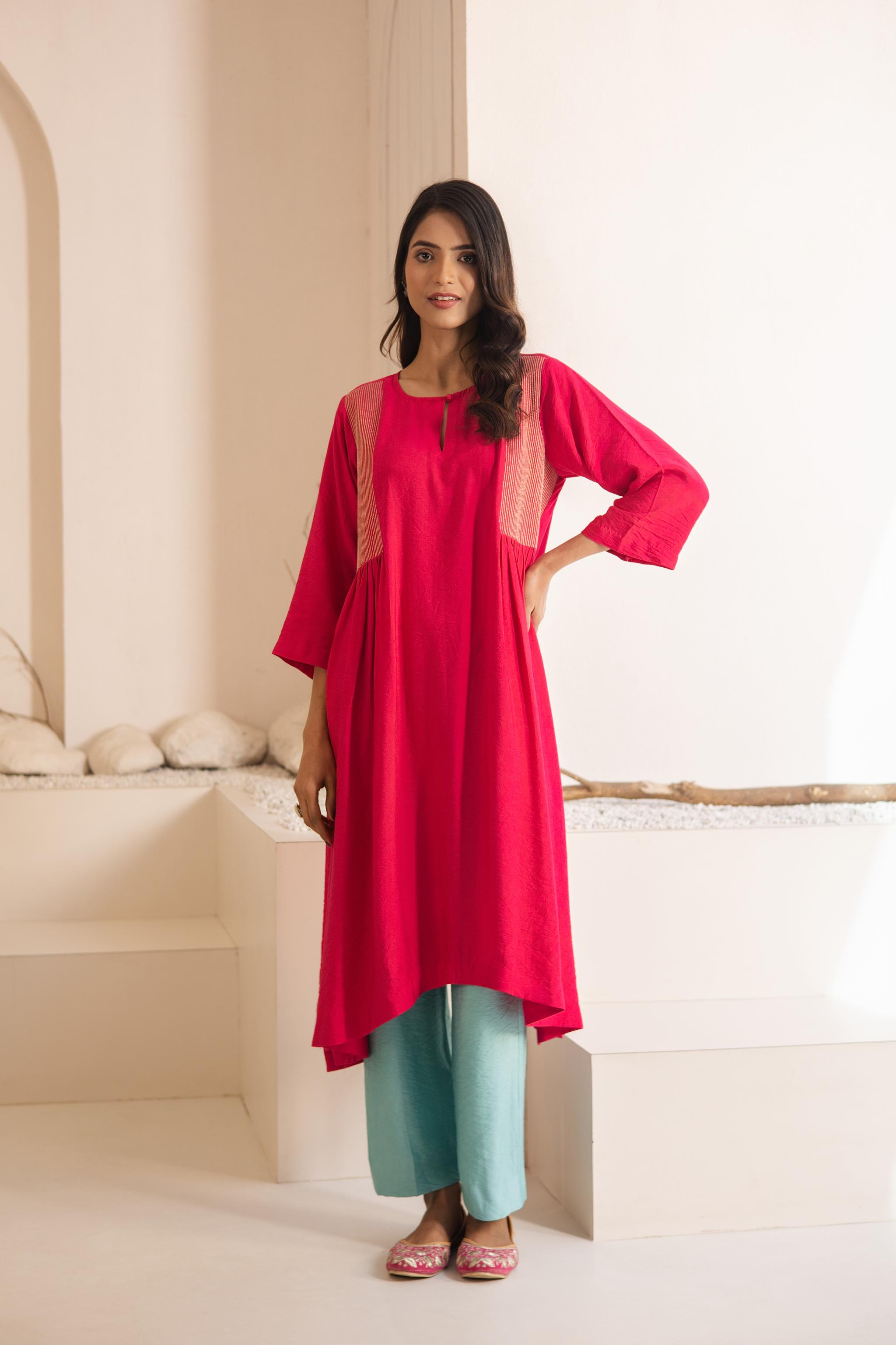 Varana Cotton Silk Kurta Set