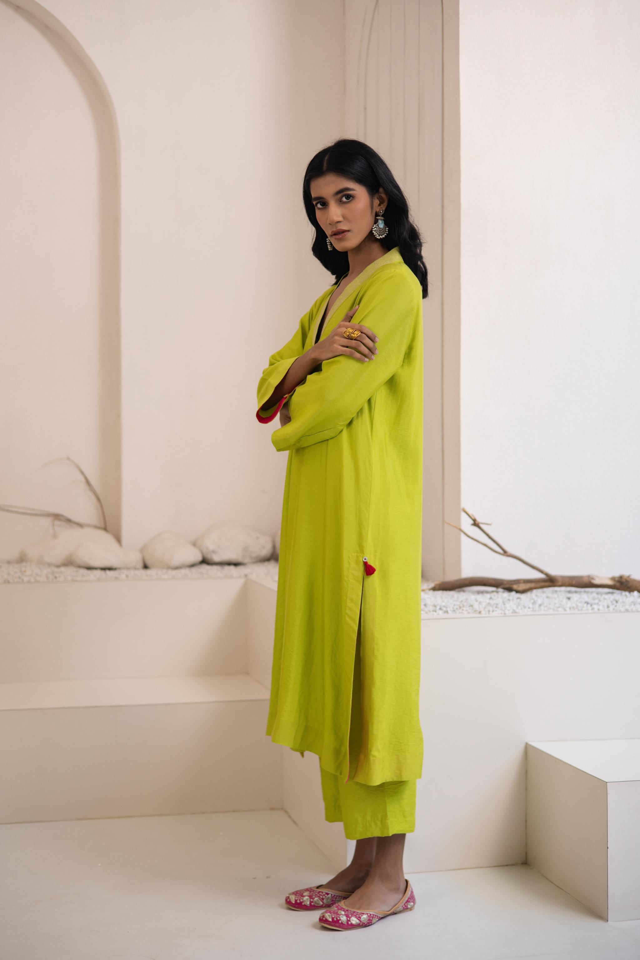 Vayu Cotton Silk Kurta Set
