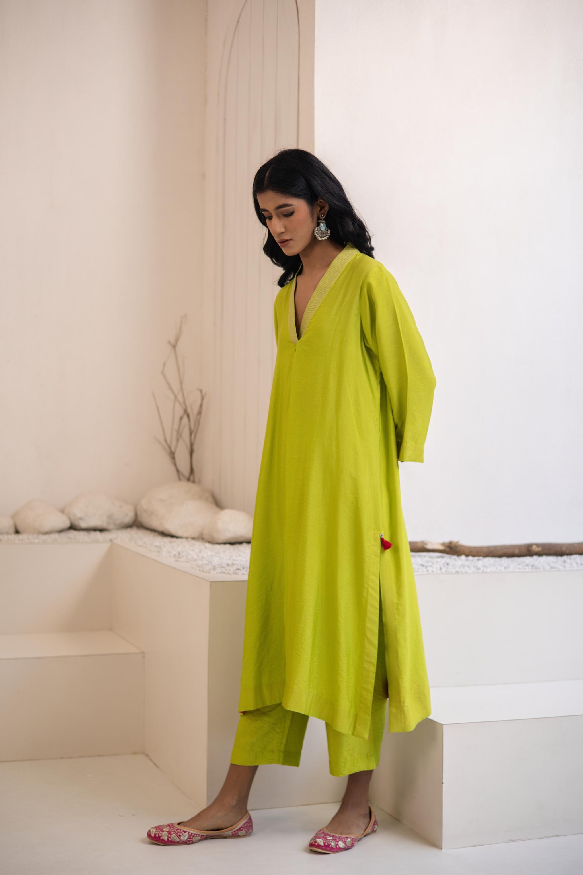 Vayu Cotton Silk Kurta Set