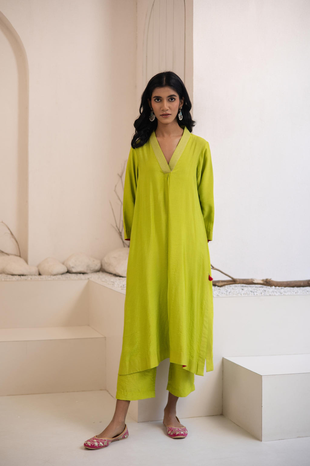 Vayu Cotton Silk Kurta Set