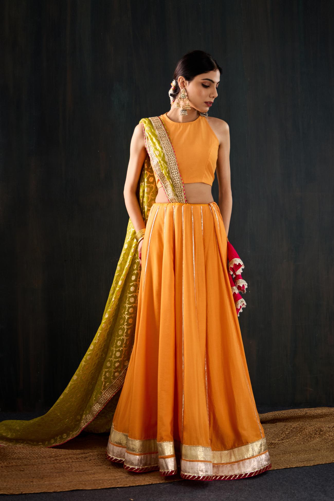 Rangili Cotton Silk Lehenga Set