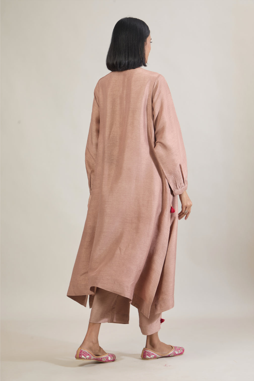 Zoya Mauve Dola Silk Kali Kurta Set