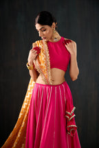Chamak Cotton Silk Lehenga Set