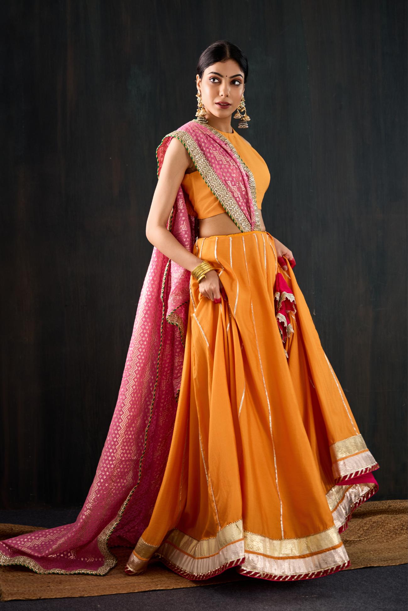 Pankh Cotton Silk Lehenga Set