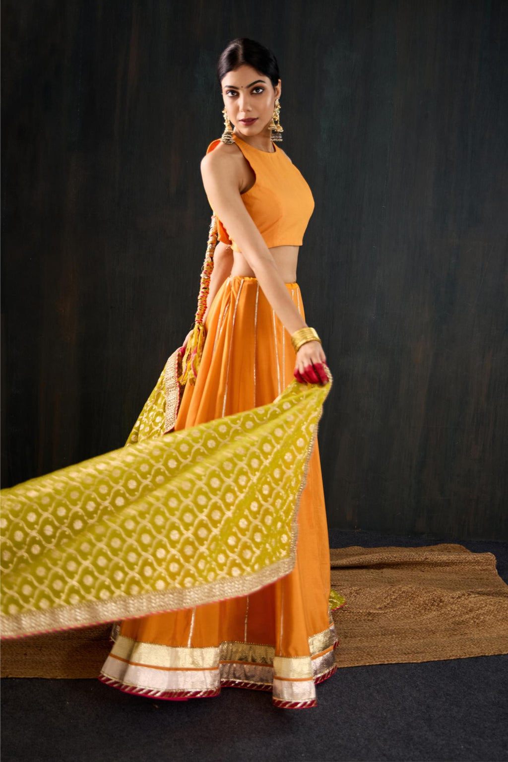 Rangili Cotton Silk Lehenga Set