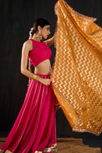 Chamak Cotton Silk Lehenga Set