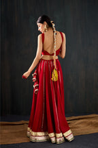 Sindoori Cotton Silk Lehenga Set