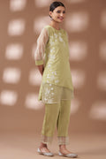 Pastel Green Embroidered Co-ord Set