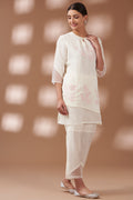 White Embroidered Co-ord Set