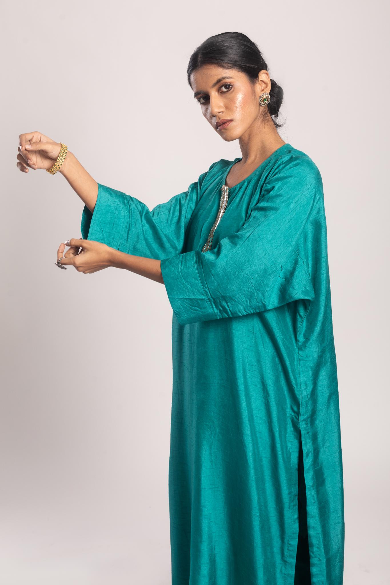 Ratna Dola Silk Kaftan Kurta Set