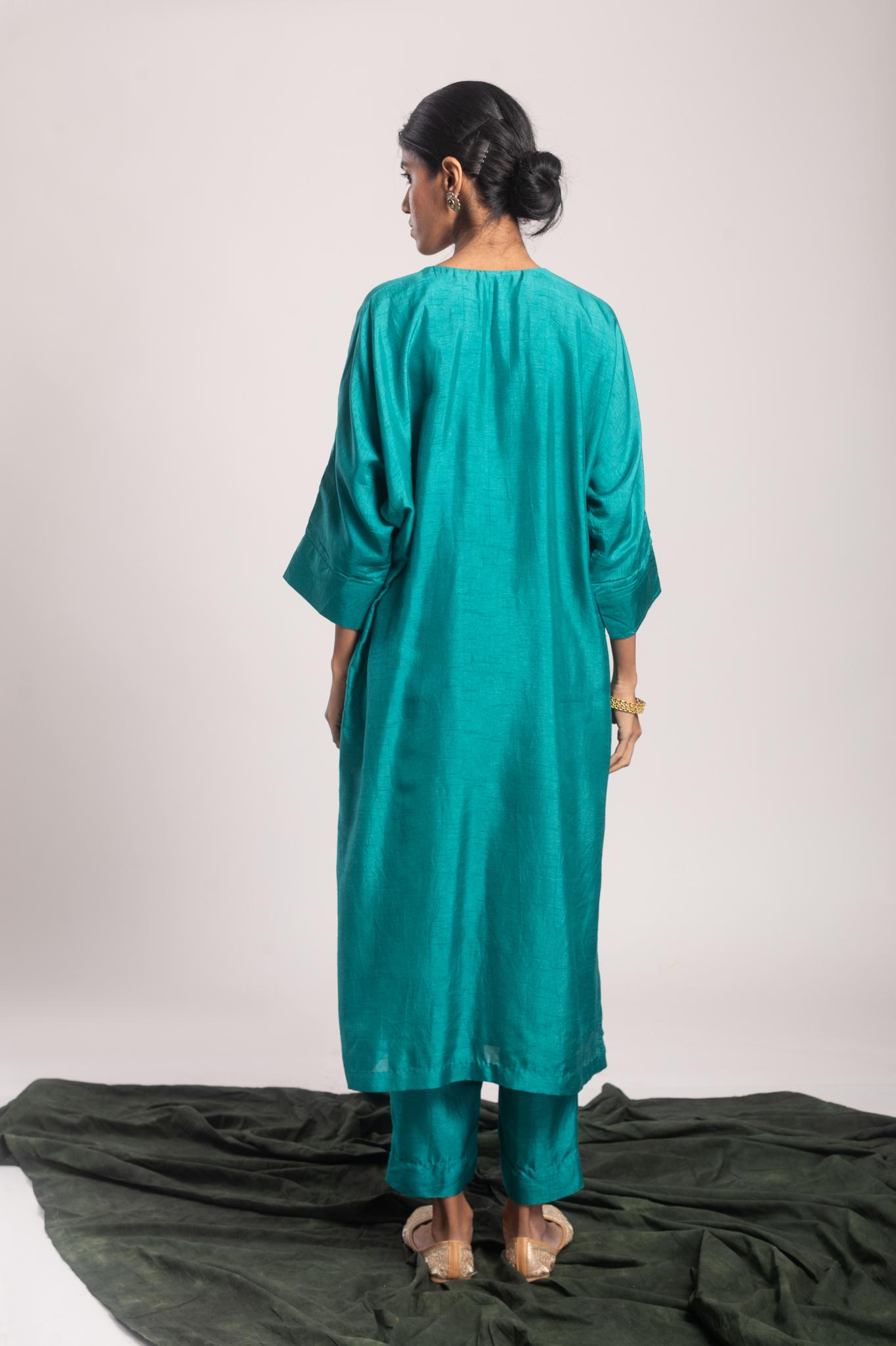 Ratna Dola Silk Kaftan Kurta Set