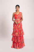 Asa Predraped Georgette Saree Set
