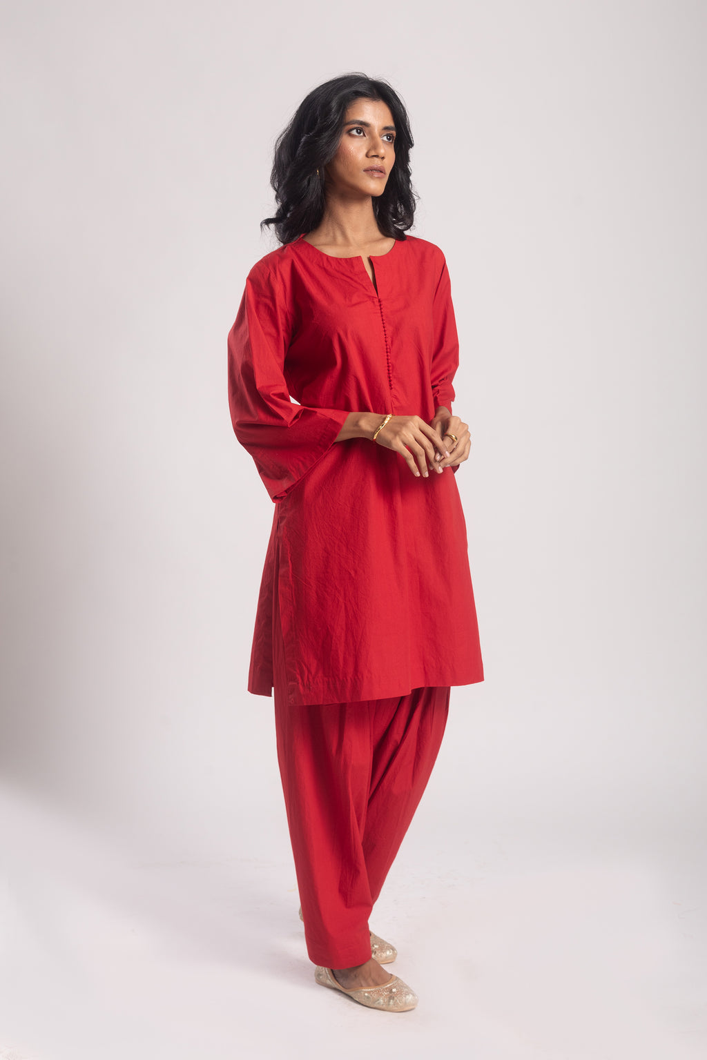 Aja Cotton Poplin Kurta Salwar Set