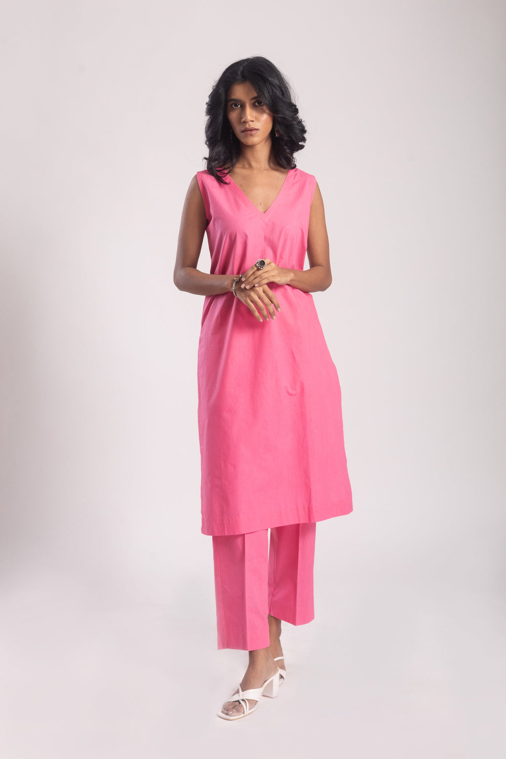 Kuvira Cotton Poplin Kurta Set