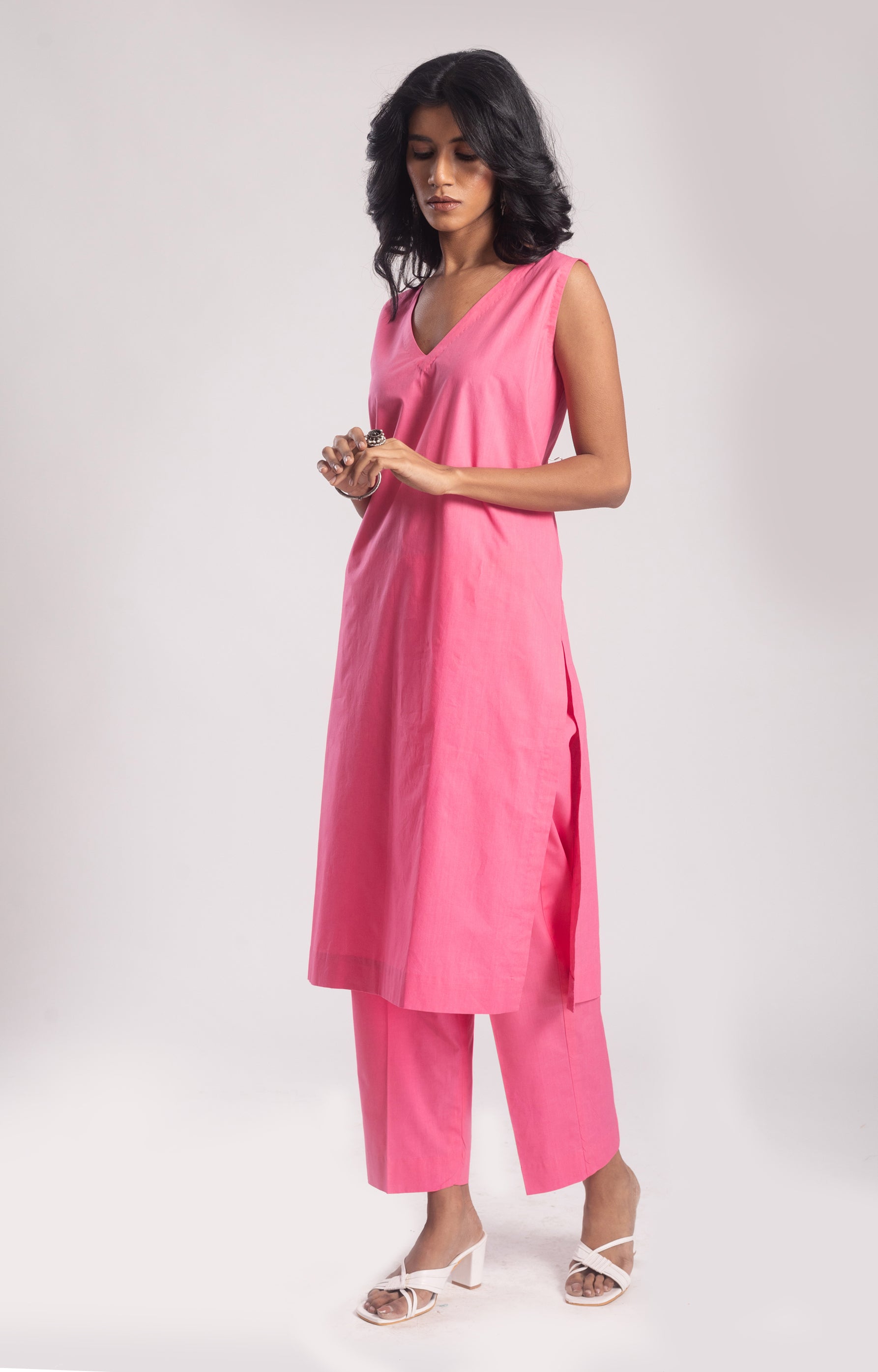 Kuvira Cotton Poplin Kurta Set
