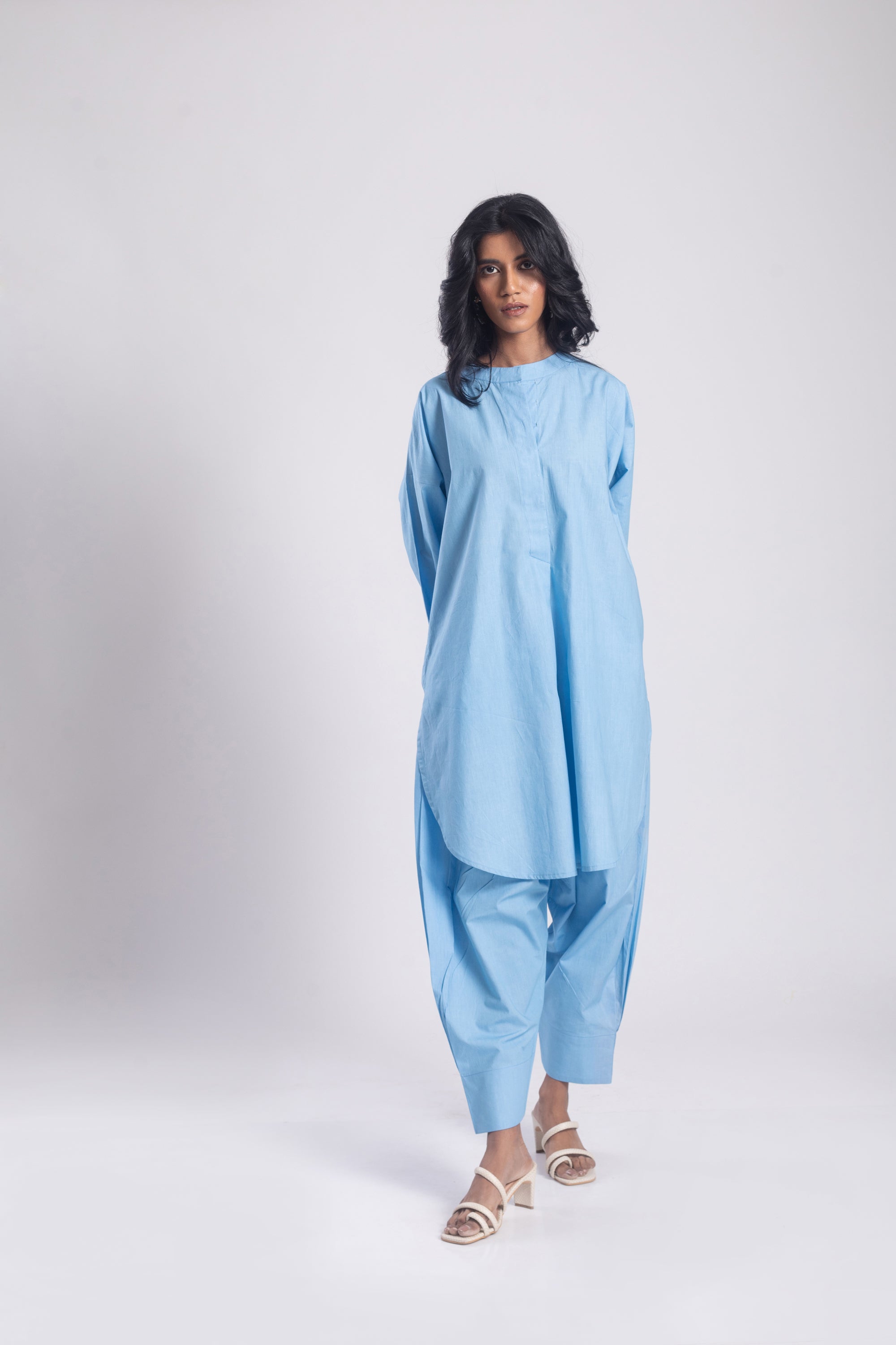 Ditsa Cotton Poplin Pathani Kurta Set