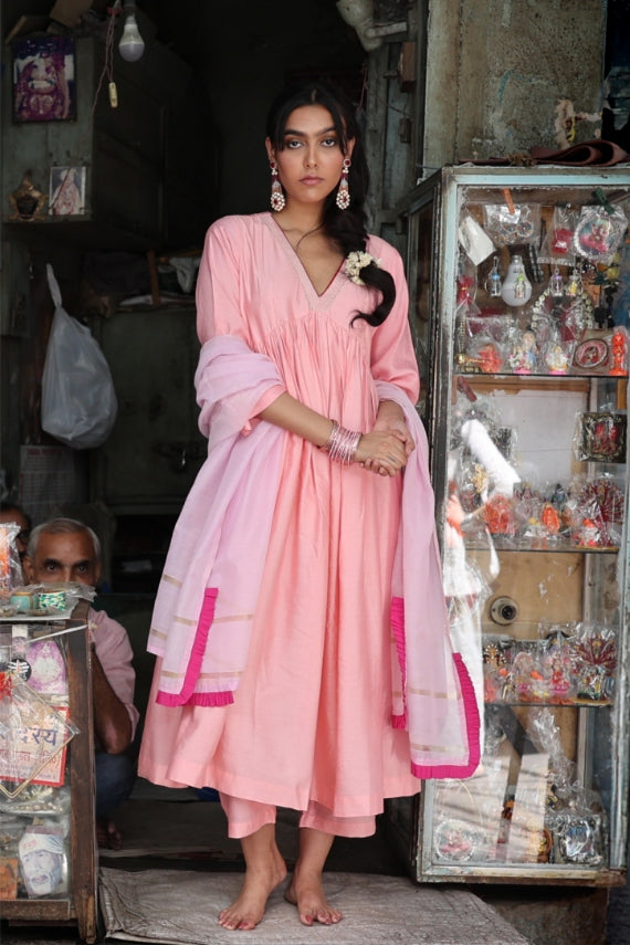 Aasai Cotton Silk Kurta Set