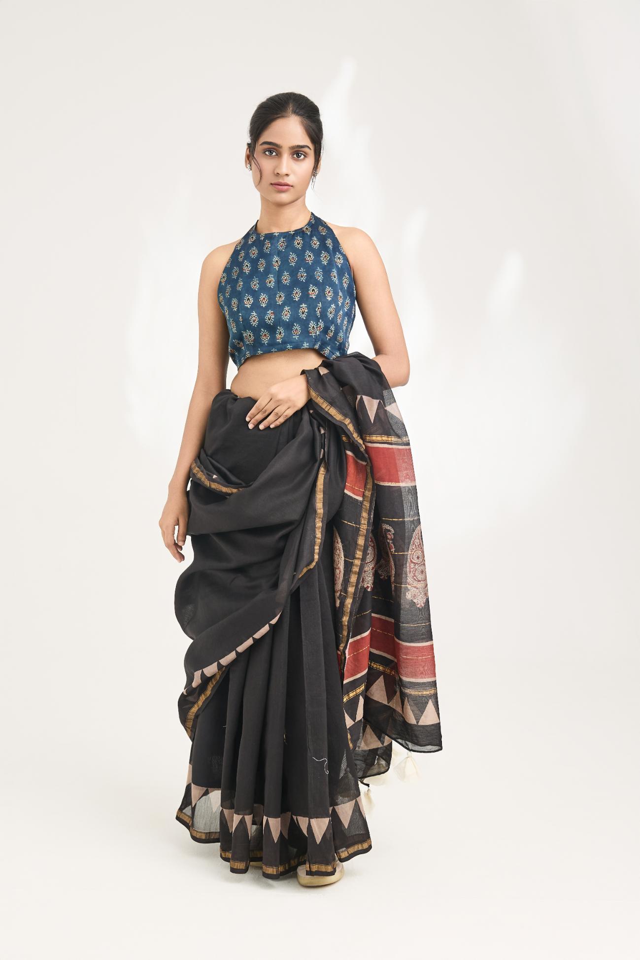 Reet handblock Ajrakh printed blouse