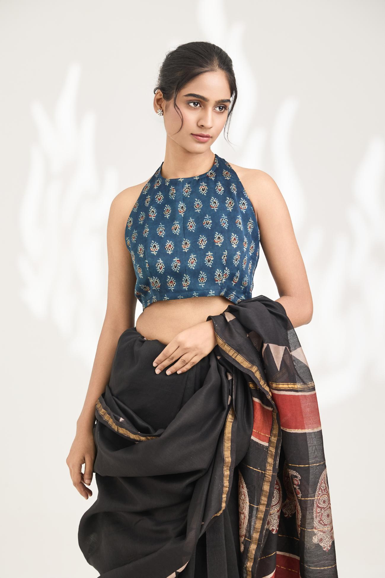 Reet handblock Ajrakh printed blouse
