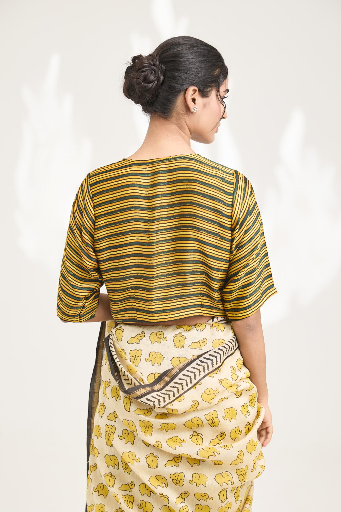 Vamika handblock Ajrakh printed blouse