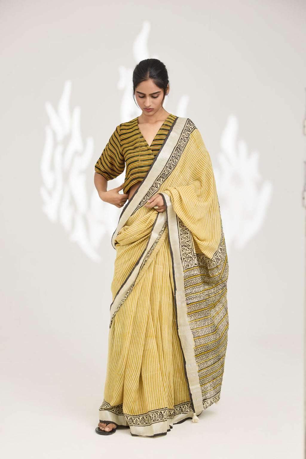 Nritya Handblock Bagru Printed Saree