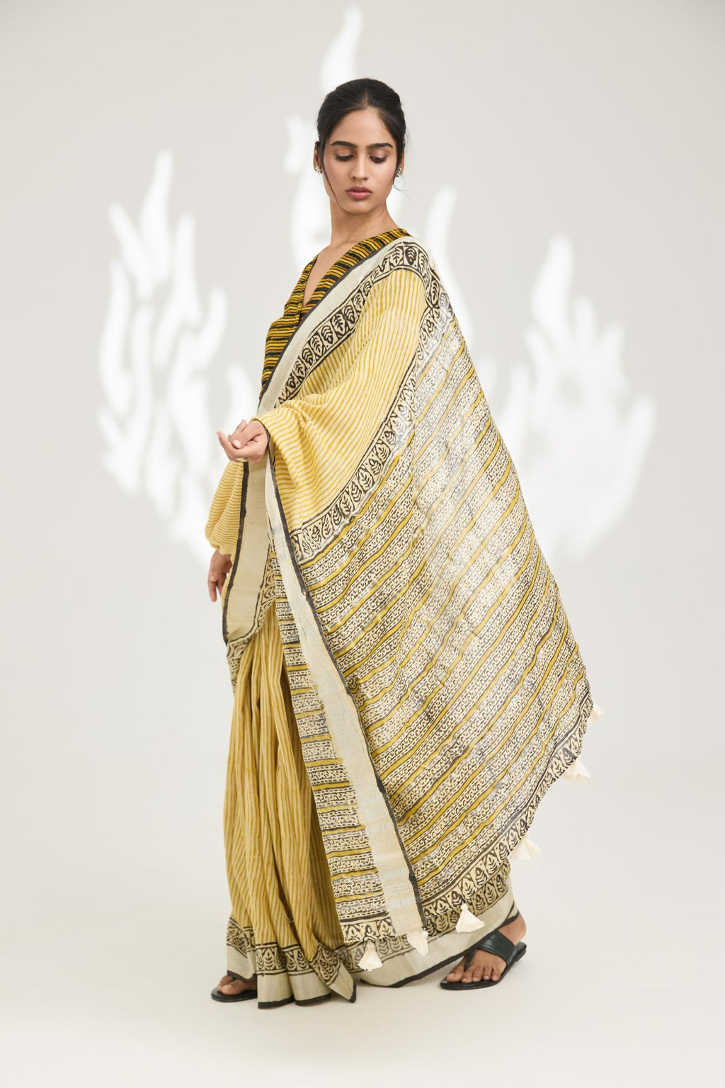 Nritya Handblock Bagru Printed Saree