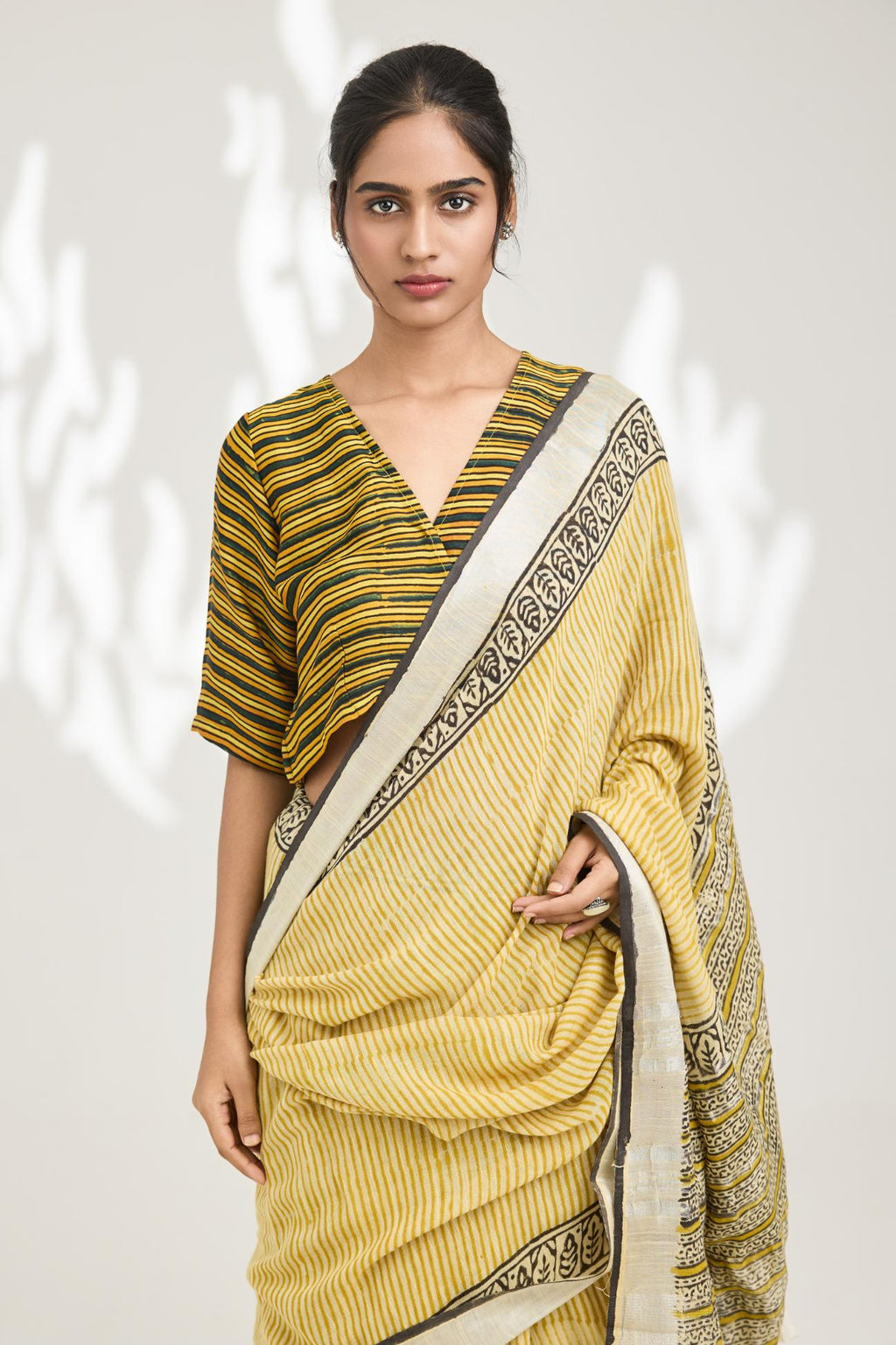 Nritya Handblock Bagru Printed Saree