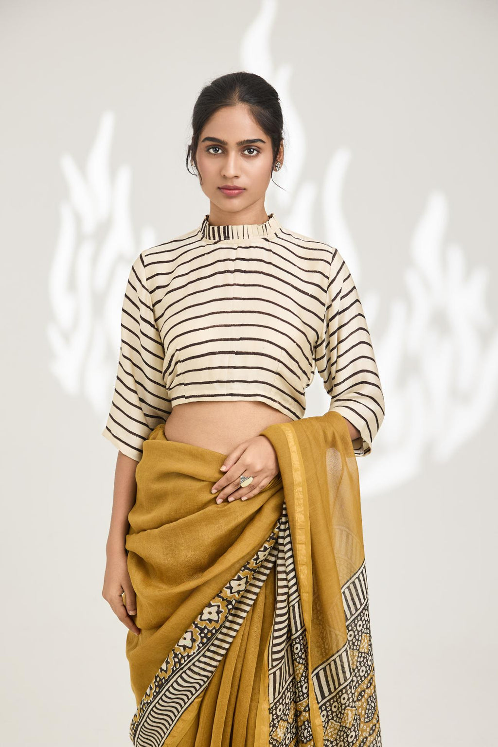 Rang handblock Ajrakh printed blouse