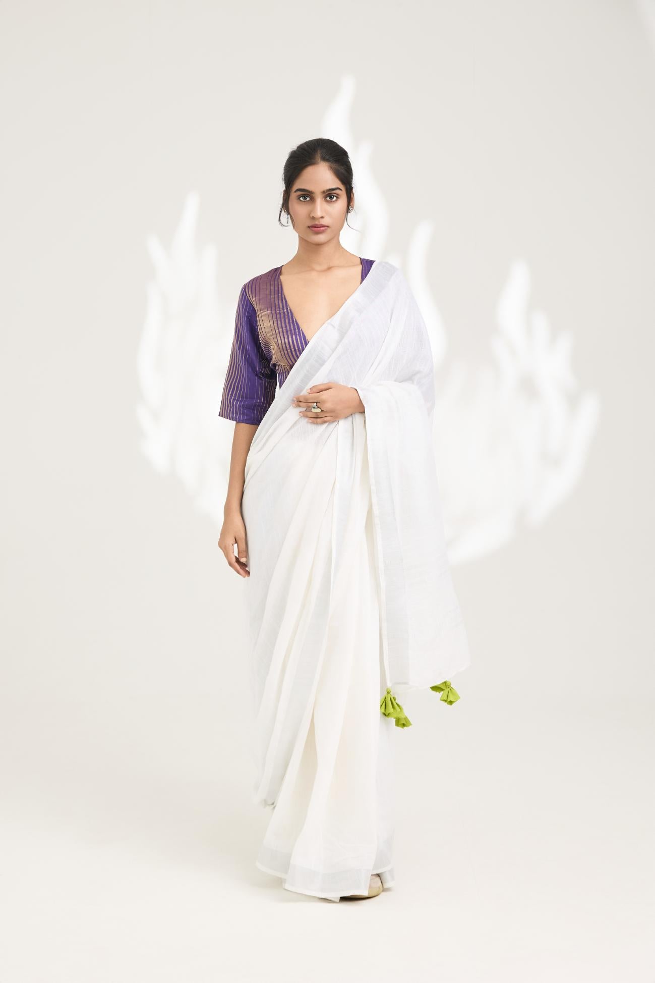 Ira White Saree