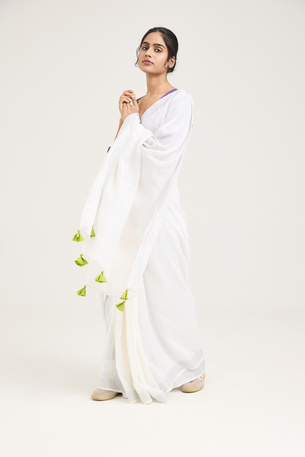 Ira White Saree