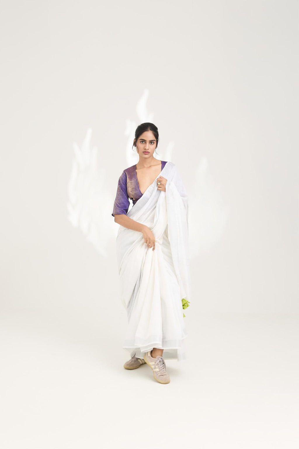 Ira White Saree