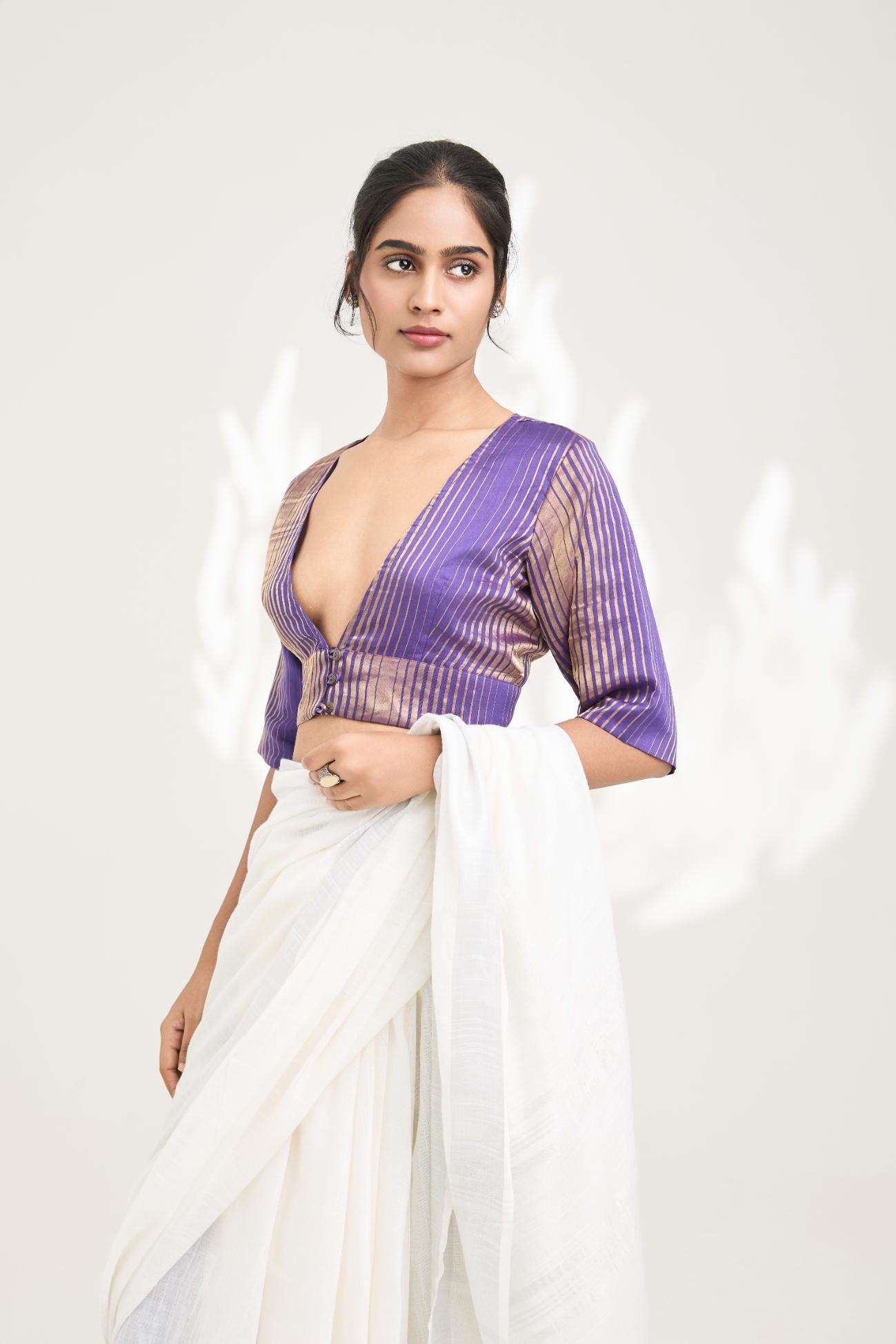 Kalika Zari chanderi silk blouse