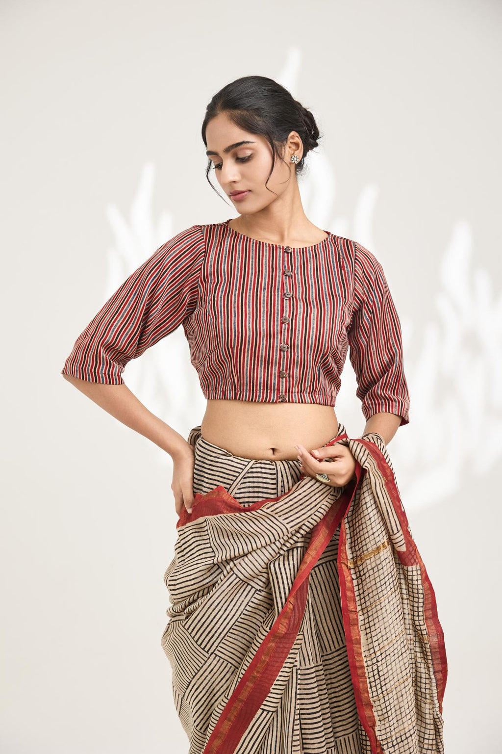 Mati handblock Ajrakh printed blouse