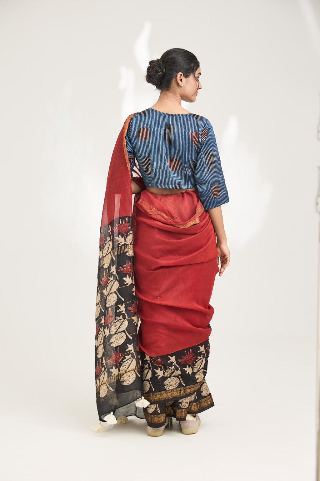 Buti handblock Ajrakh printed blouse