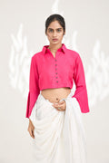Saaj handblock Ajrakh printed blouse