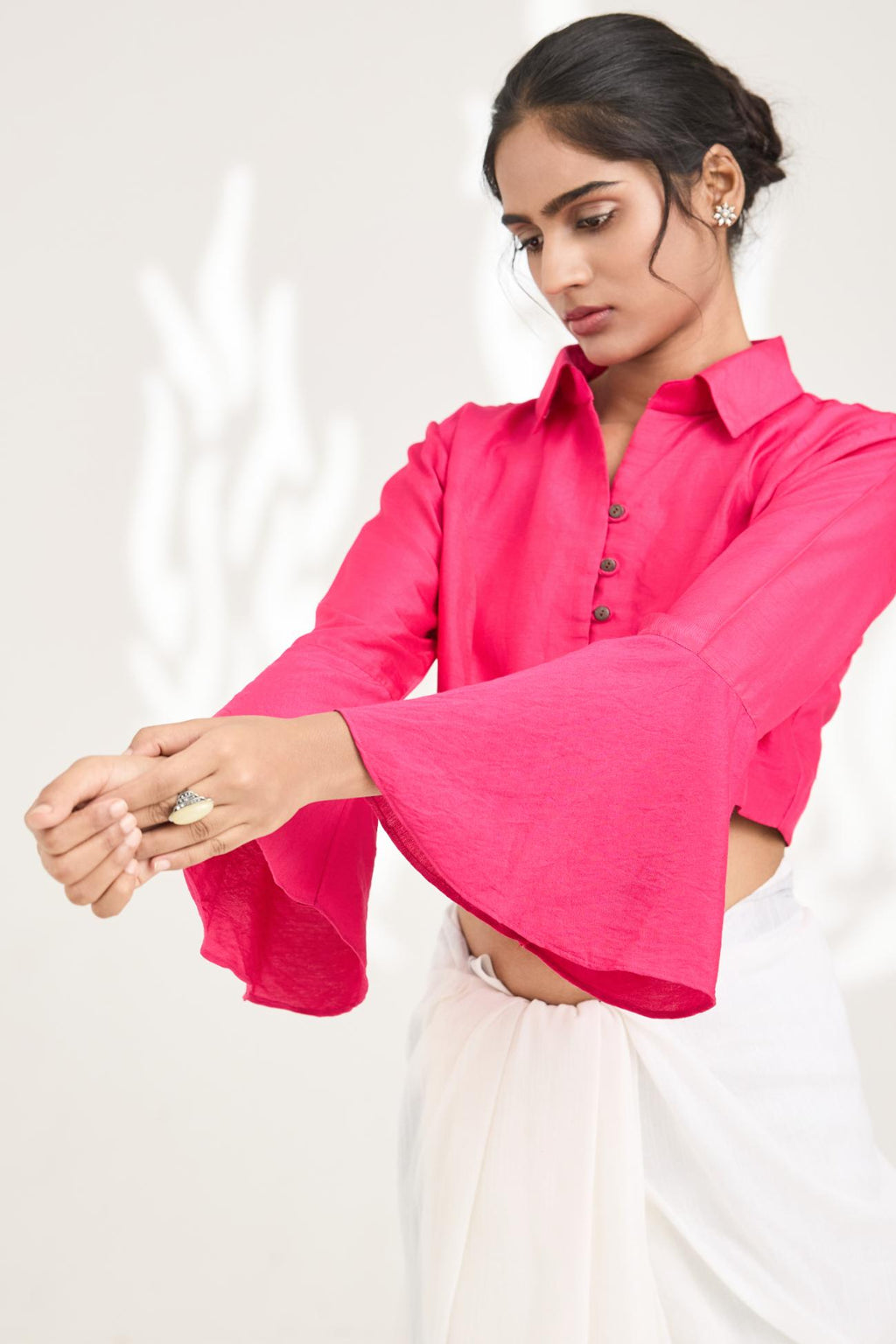 Saaj handblock Ajrakh printed blouse