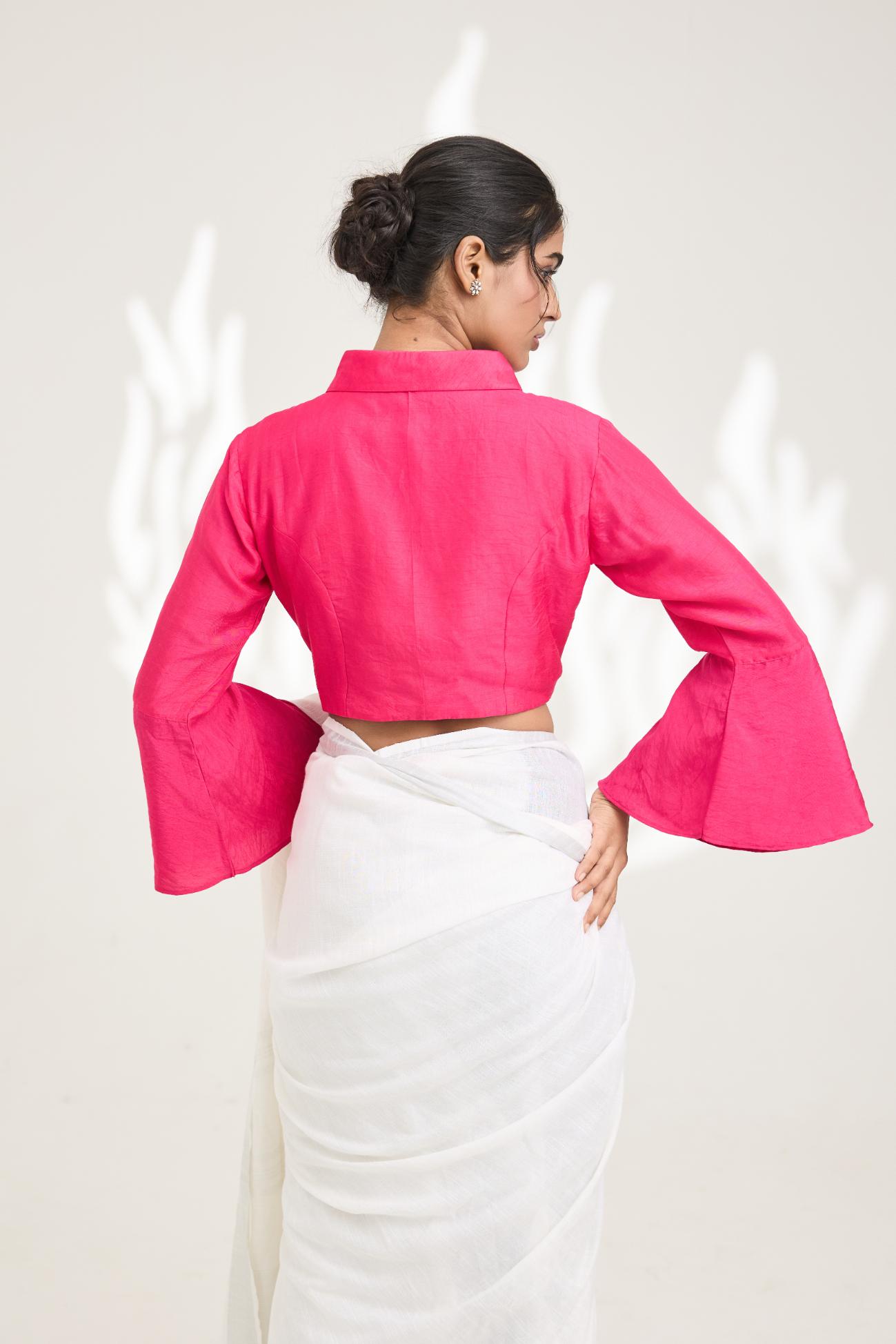 Saaj handblock Ajrakh printed blouse